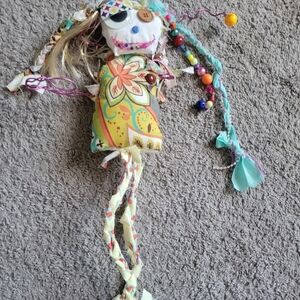 Art Doll- Handmade Doll with Beads and Braids